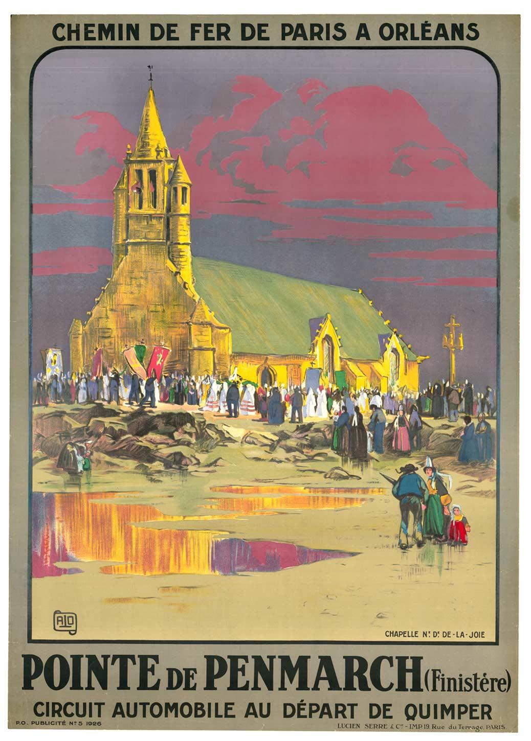 Original Pointe de Penmarch vintage French travel poster