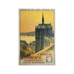 Original poster by ALO - Chateau d'Amboise Chemins de Fer Paris OrlÃ©ans Midi