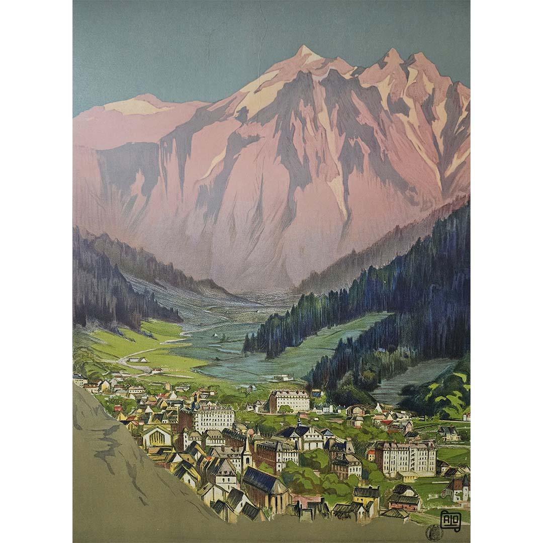 Das Plakat von Charles-Jean Hallo (Alo) aus dem Jahr 1927 für den Chemin de Fer de Paris à Orléans, das den Mont-Dore in der Auvergne vorstellt, ist eine visuelle Ode, die über die Grenzen einer bloßen Werbung hinausgeht.

Alos meisterhafte Striche