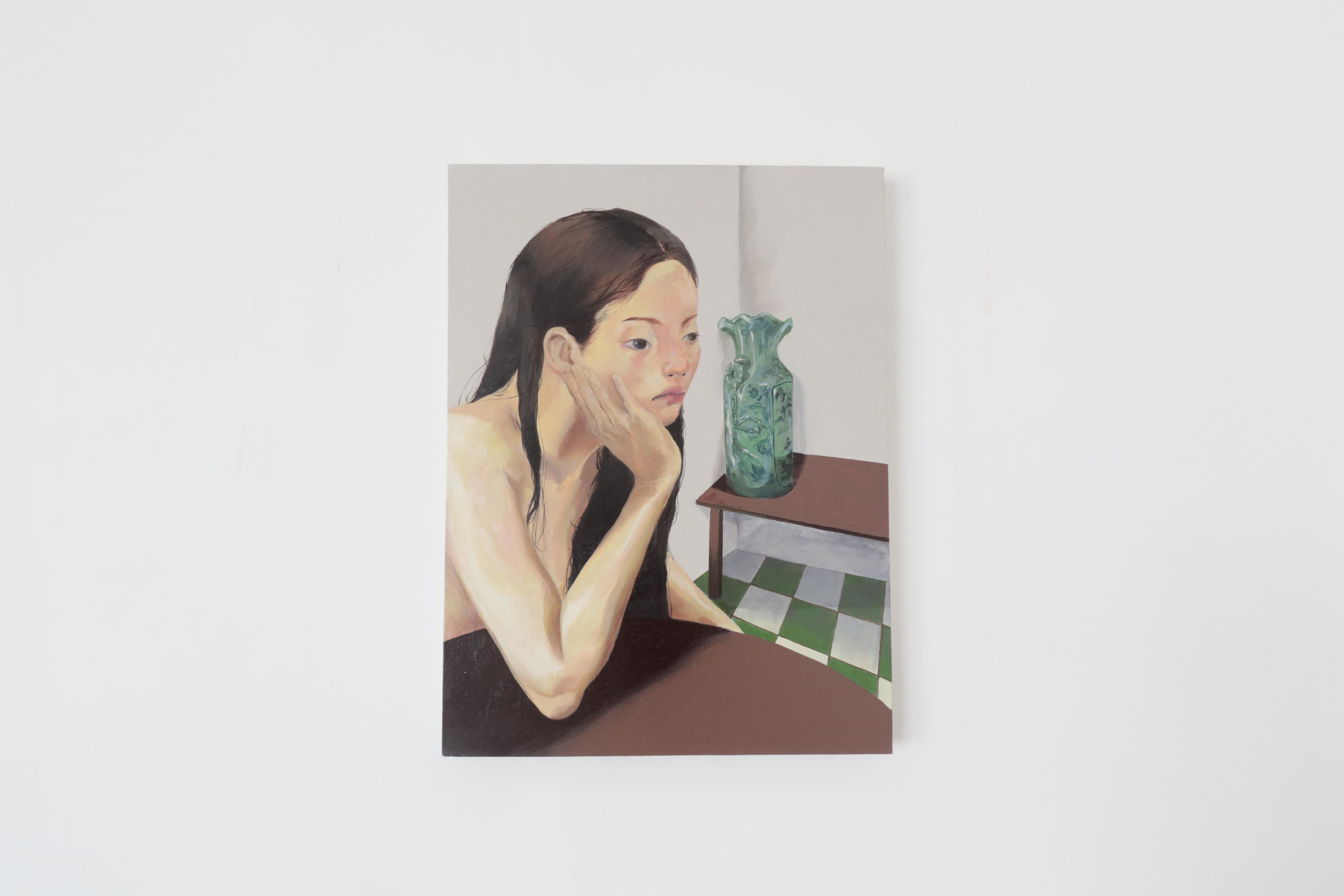 Alodia Yap Figurative Painting – Di Ruang Tamu