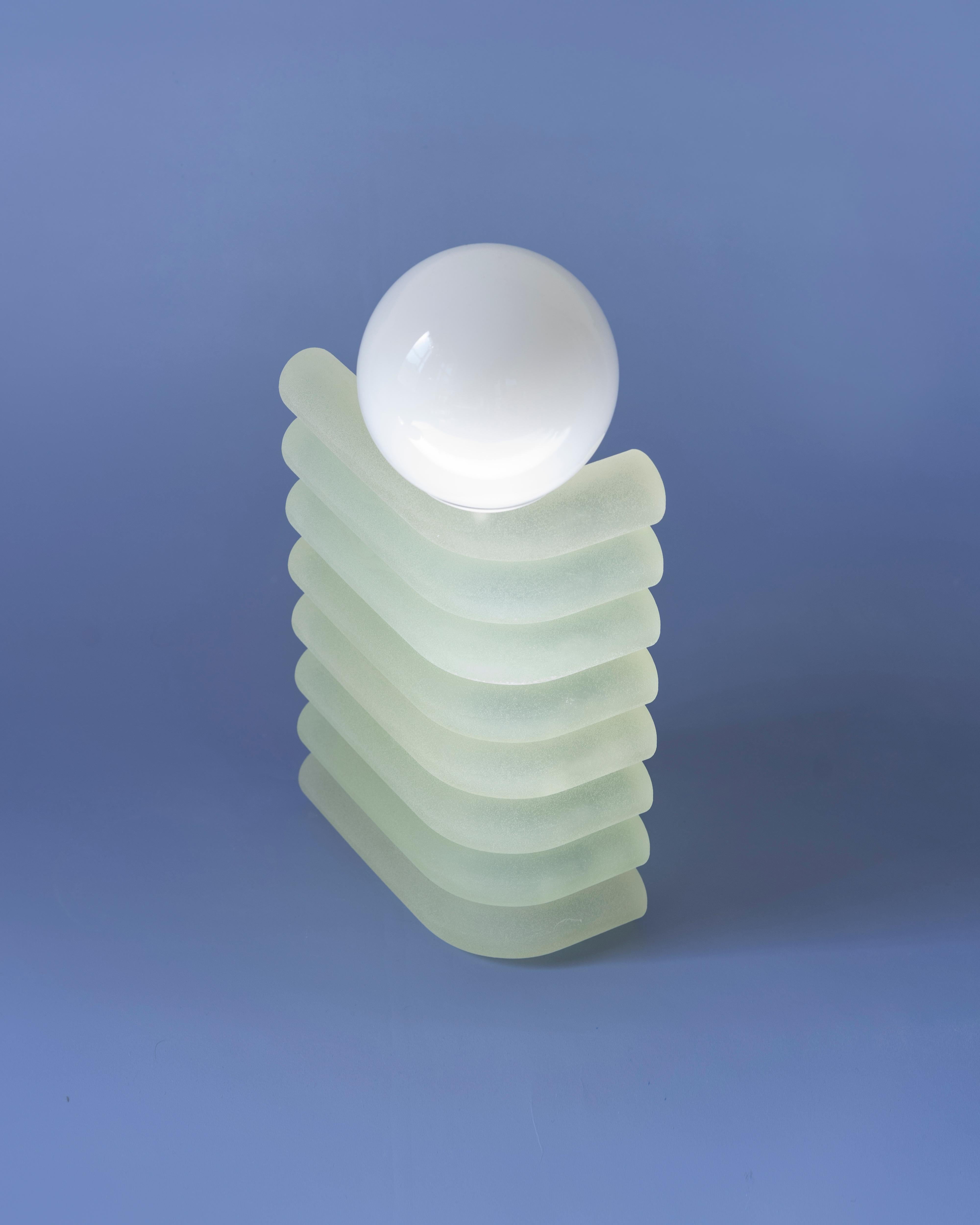 Resin Aloe Tall Elio Lamp by Soft-Geometry For Sale