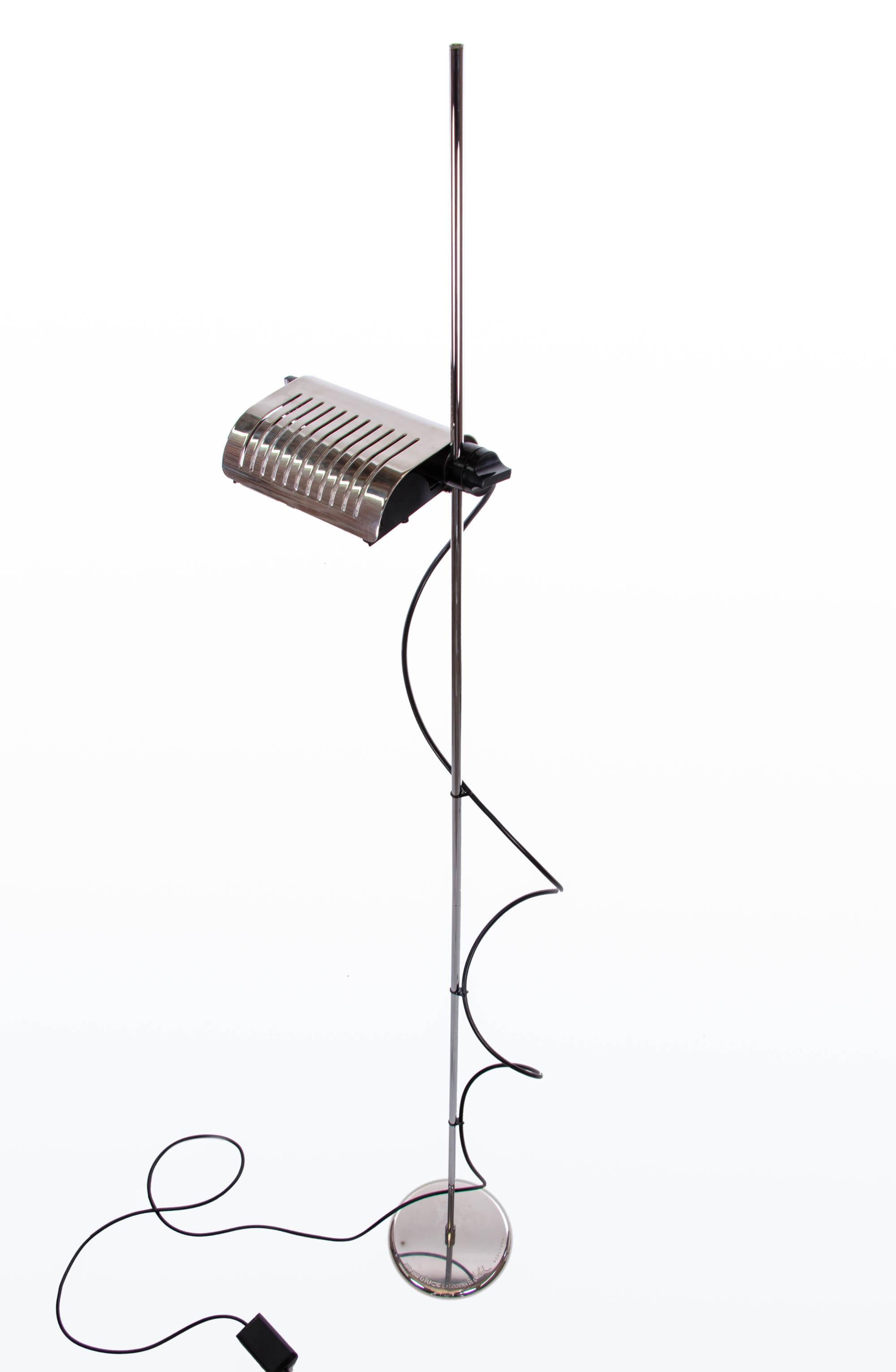 Metal Alogena Floor Lamp by Joe Colombo for Oluce Italy, Limited Edition