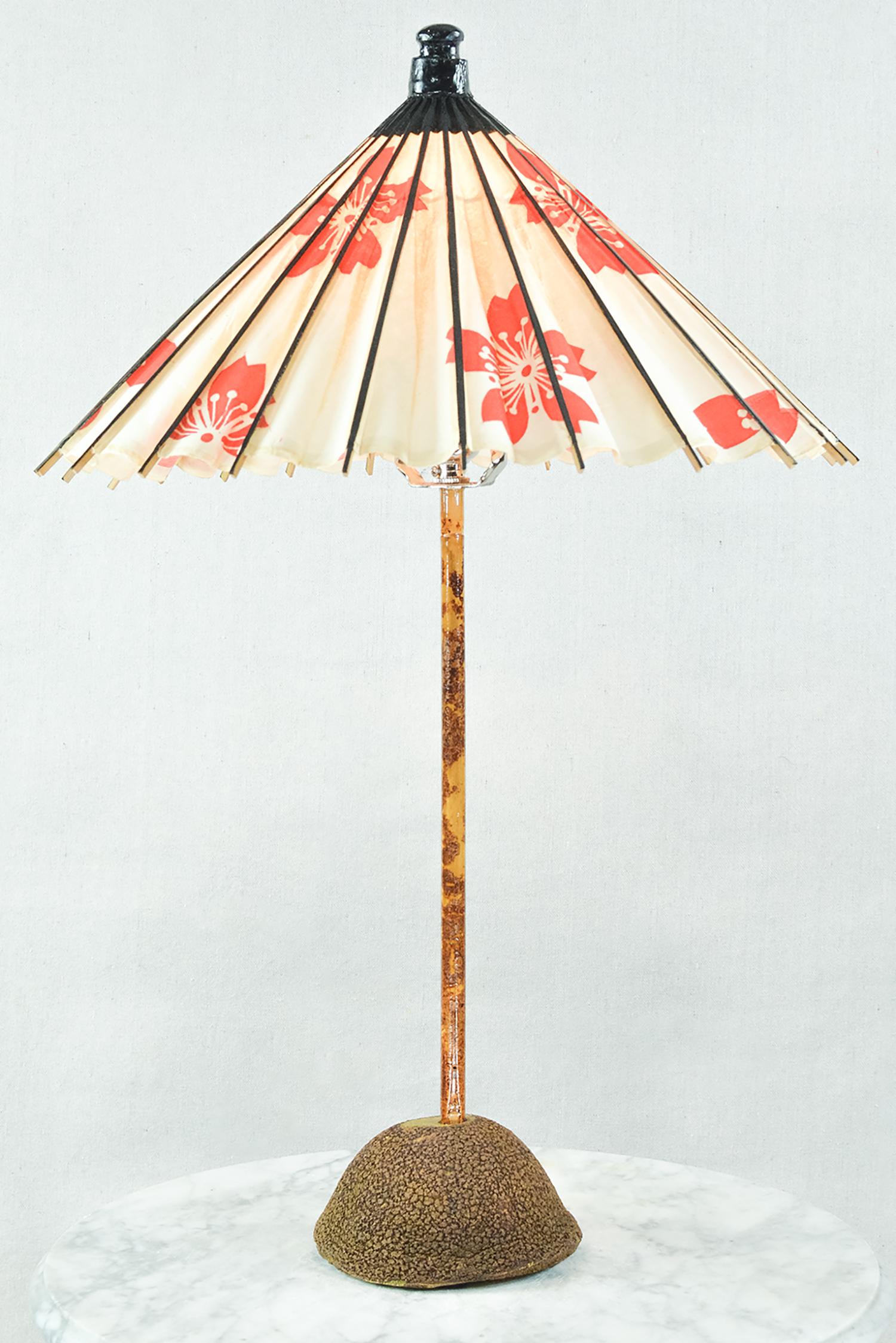 parasol japonais rond en bambou