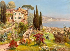 Ligurian Seascape, Italy, Alois Arnegger, Vienna 1879 – 1967, Austrian Painter