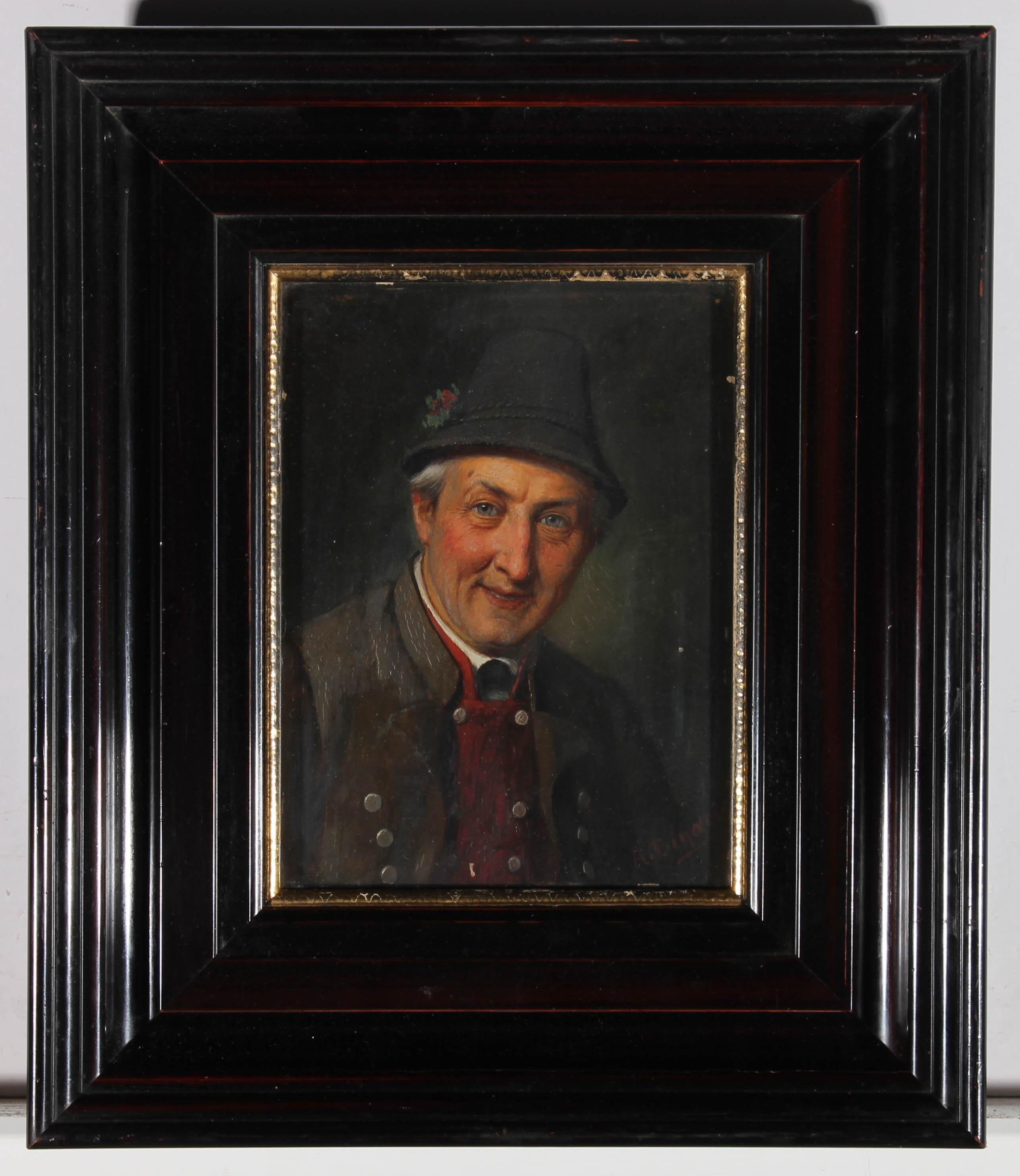 Alois Binder (1857-1933) - Olio del primo Novecento, Uomo austriaco 2