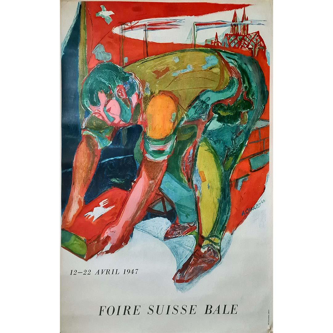 1947 original poster for the Foire Suisse Bâle (Swiss Fair Basel) - Print by Alois Carigiet