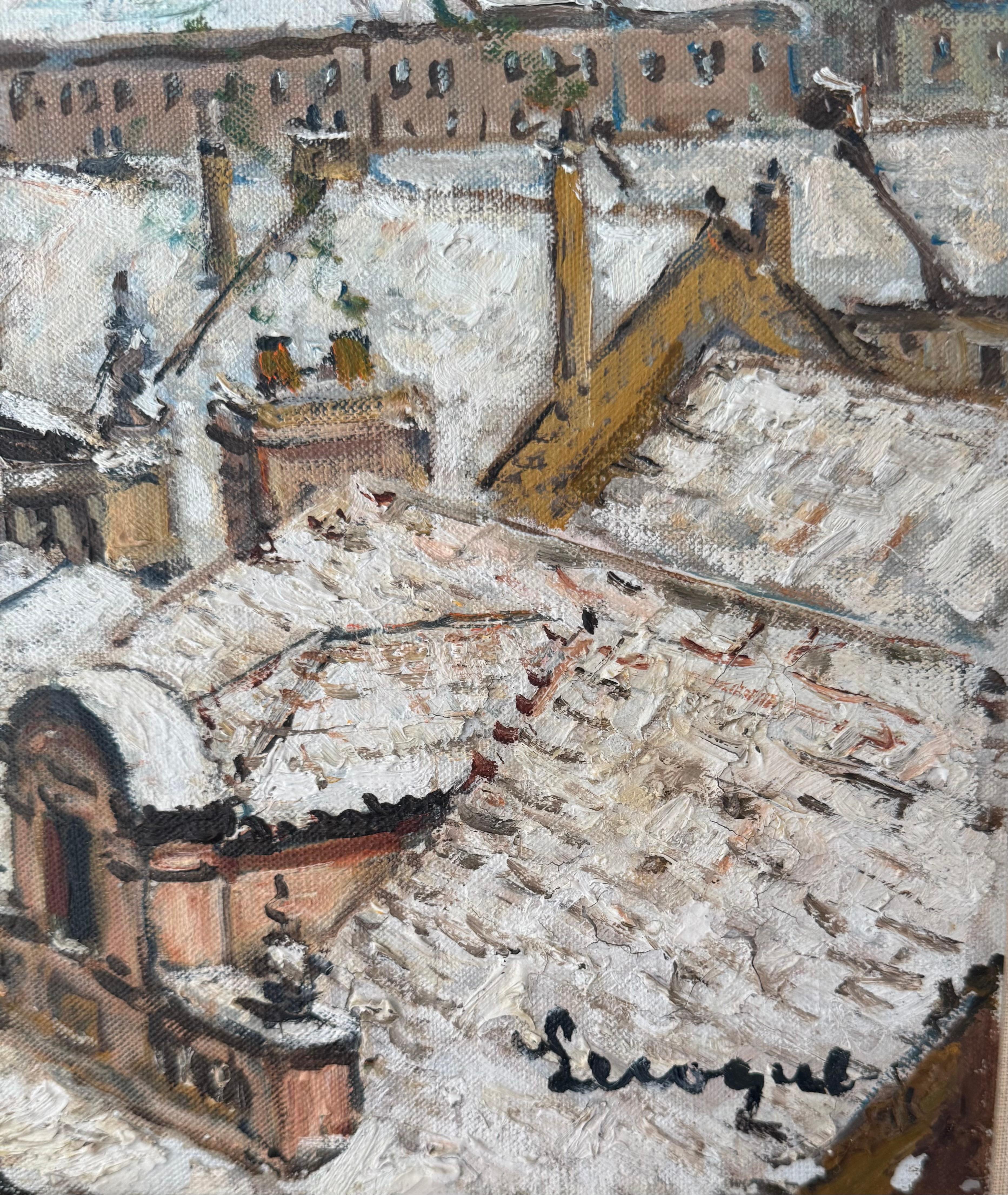 Alois Lecoque
1891-1981
Saint-Nicolas
18x24 pouces taille de l'image
28x34 images avec cadre
huile sur toile 
Collection'S NYC


Charmant paysage hivernal avec vue aérienne de l'église St Nicholas 

merveilleusement peint 


Alois Lecoque était un