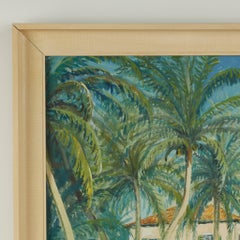 Tropical Painting of a Miami Estate by Alois Lecoque