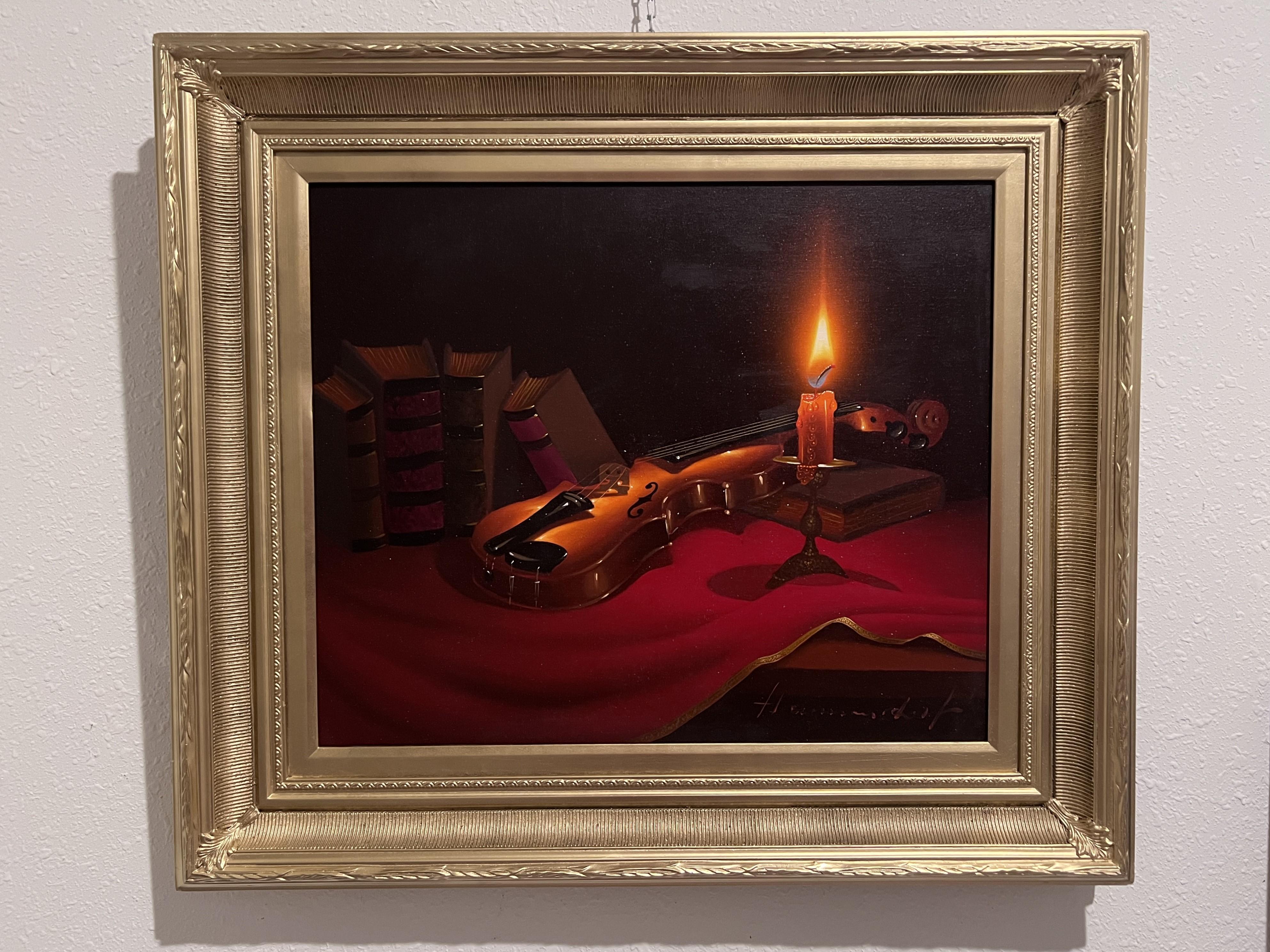 Alois M  Hennersdorf (German b. 1927) Oil on canvas painting, Still Life, COA - Painting by Alois M Hennersdorf 