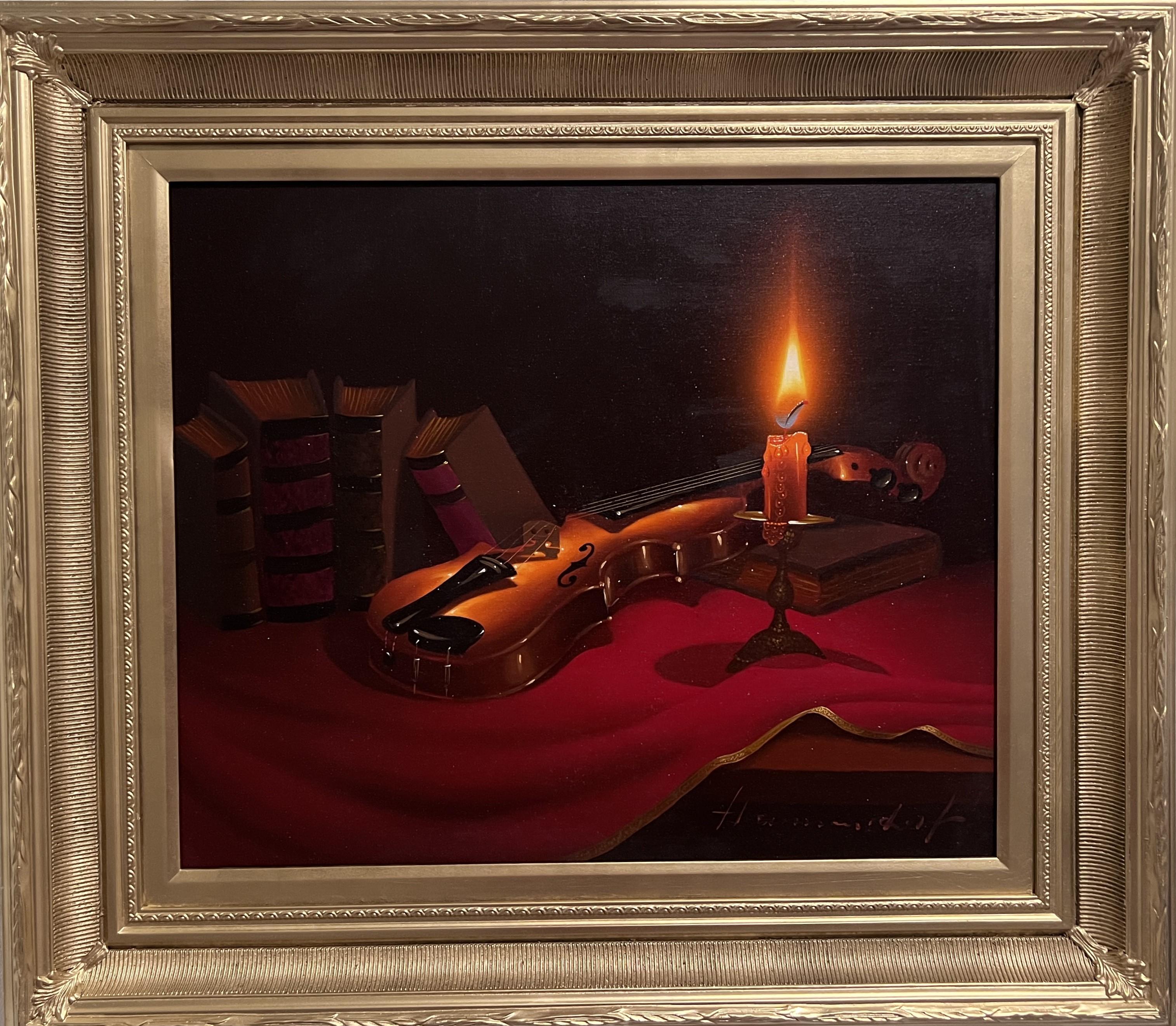 Alois M Hennersdorf  Still-Life Painting - Alois M  Hennersdorf (German b. 1927) Oil on canvas painting, Still Life, COA