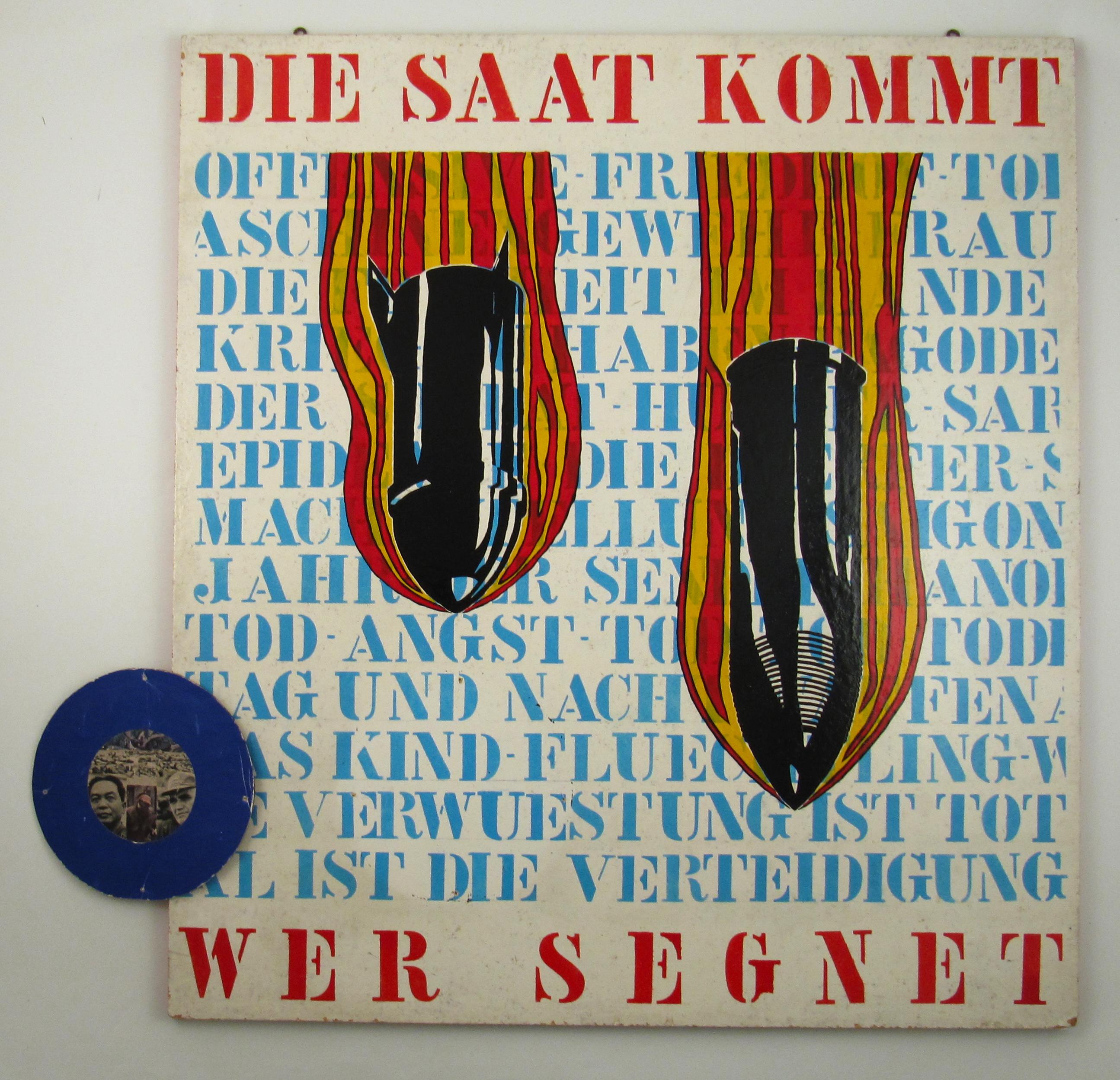 Alois MÜLLER - Die Saat kommt - Wer segnet - 1968 - Swiss Pop Art / Anti-war Art For Sale 12