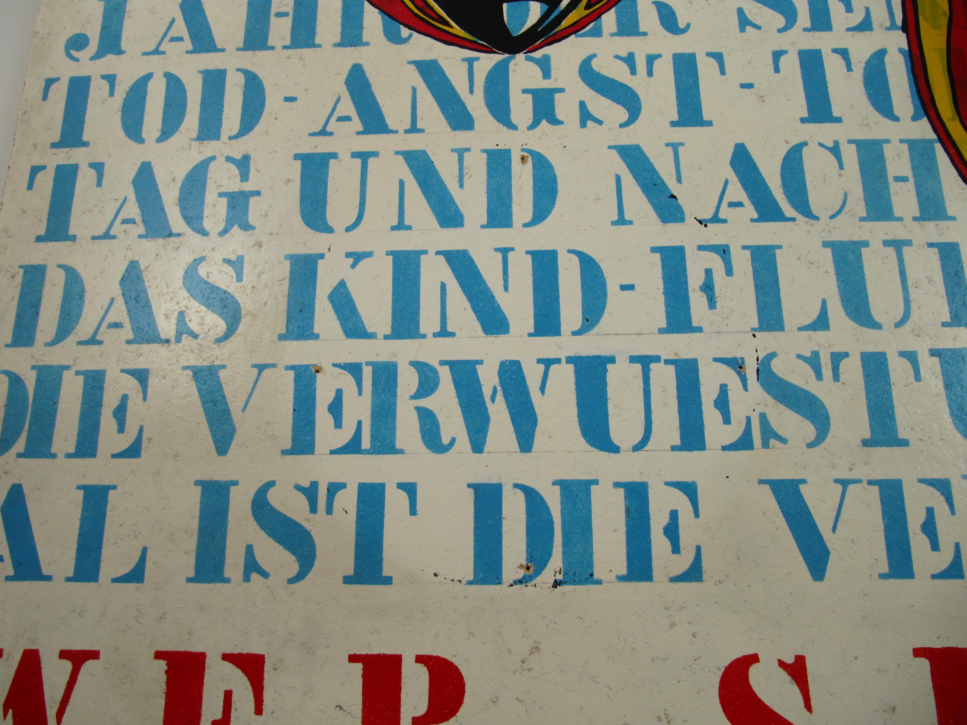 Alois MÜLLER - Die Saat kommt - Wer segnet - 1968 - Swiss Pop Art / Anti-war Art en vente 4