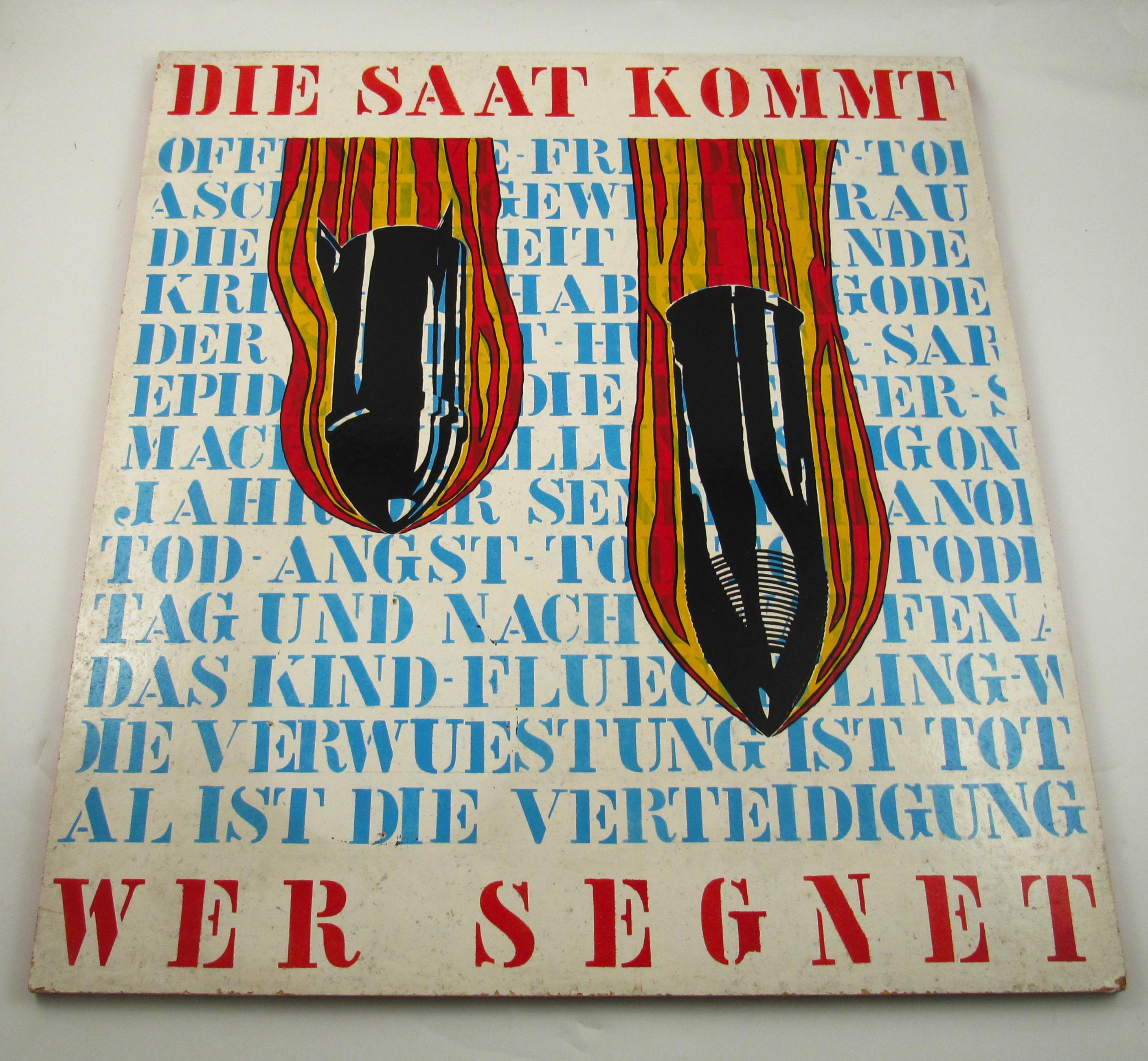 Alois MÜLLER - Die Saat kommt - Wer segnet - 1968 - Swiss Pop Art / Anti-war Art en vente 6