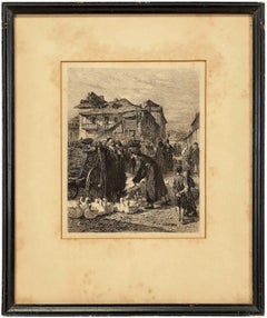 Goose-Market in Cracow, Vintage-Druck, 1869