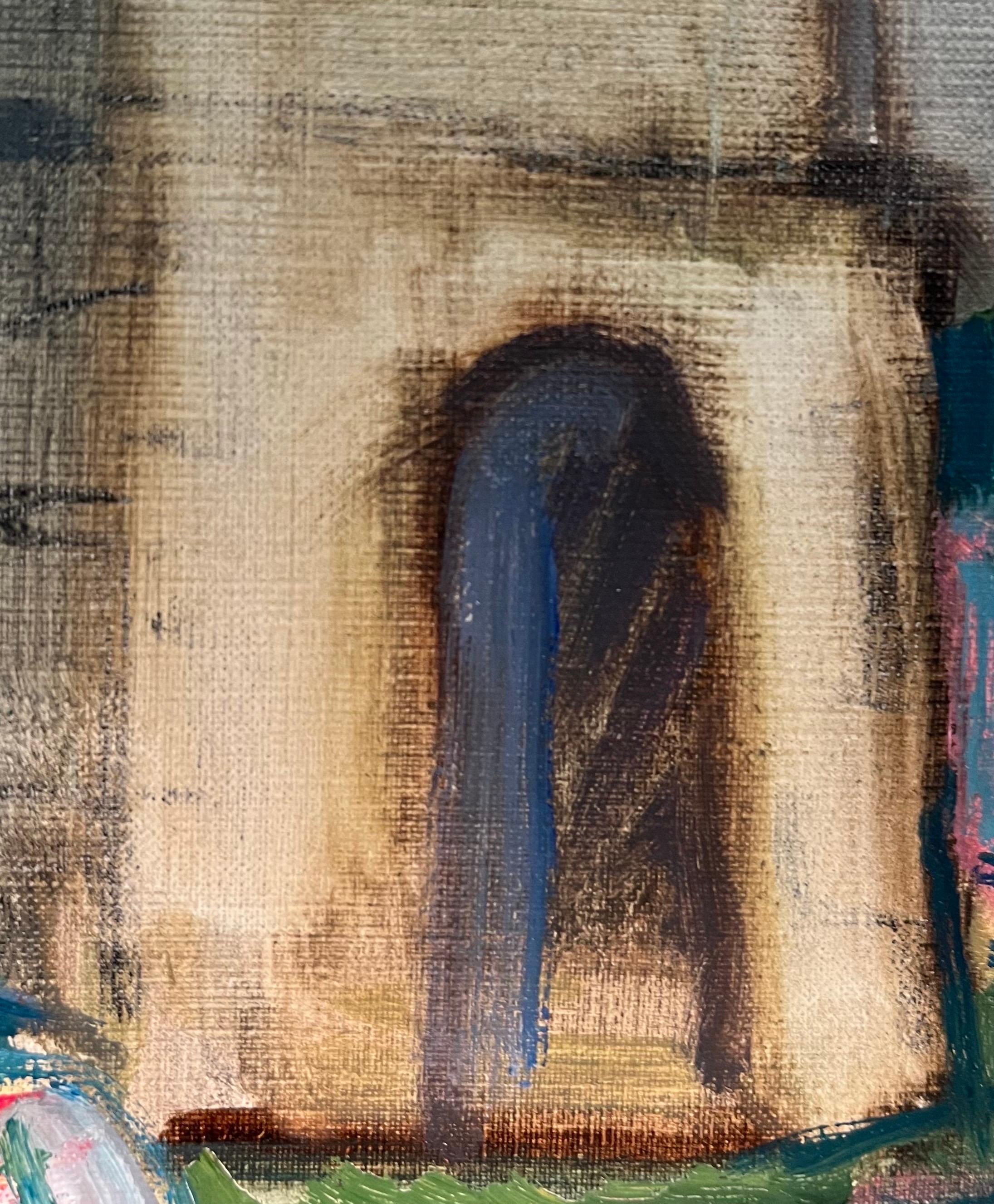 Für Suzy und Jacques von Alois Wittlin - Gouache auf Leinwand 25,5x33,5 cm im Angebot 2