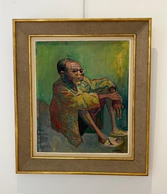 Seated figure "Gong Hill Border of Tanganyika - Kenya"