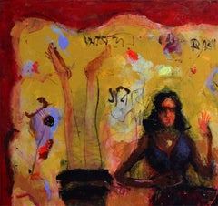 Senza titolo, Acrilico su tela di un artista contemporaneo "In magazzino".