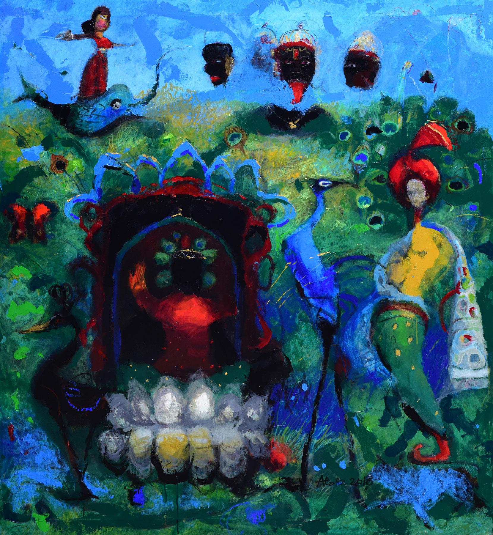 Senza titolo - Painting di Aloke Sardar