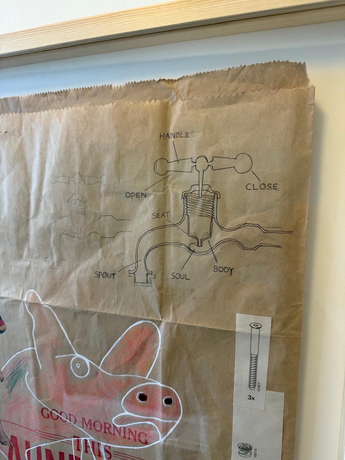 Sac à linge - mixed media art en vente 2