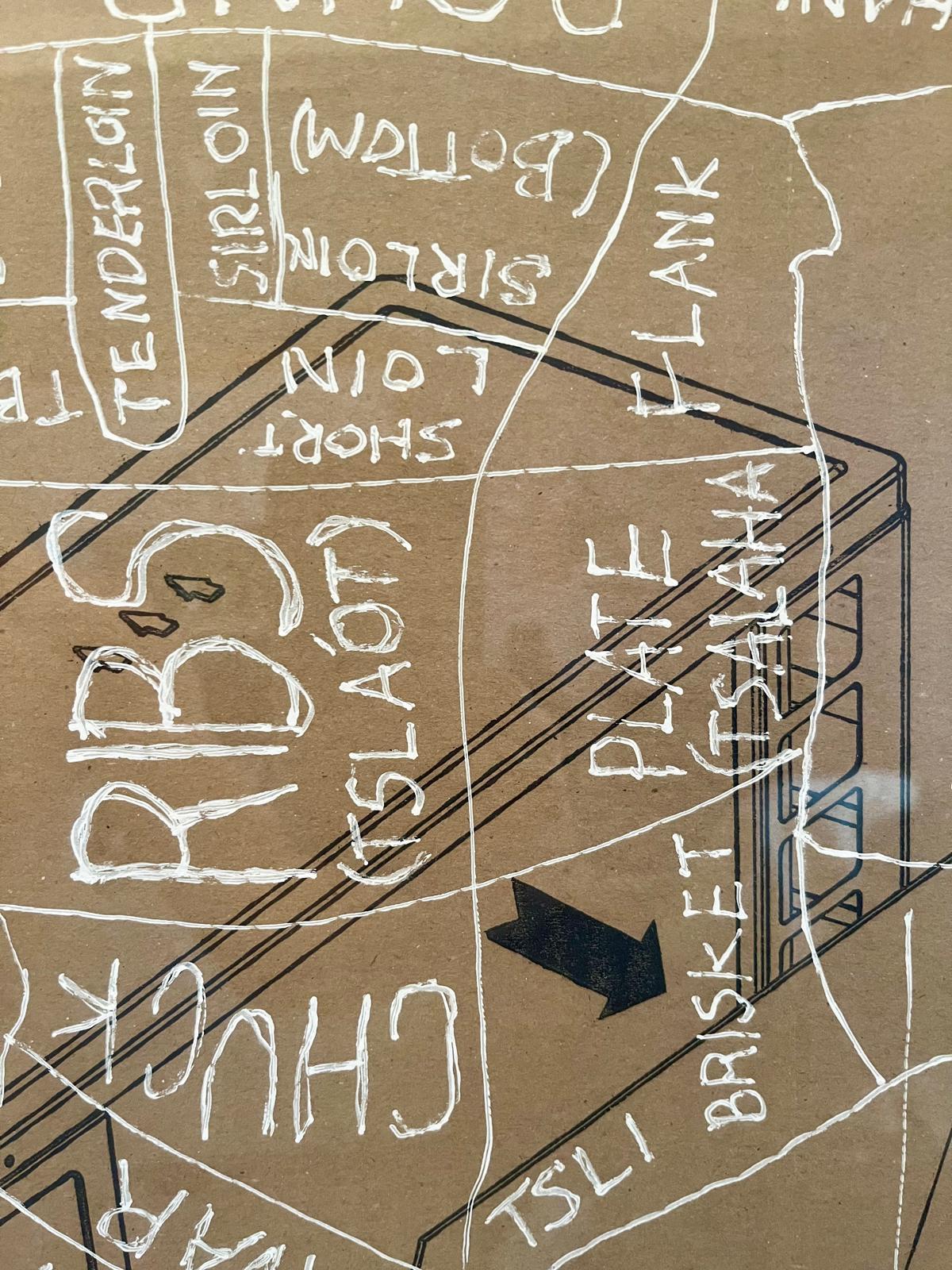 Quitar la cubierta - arte de técnica mixta en venta 1