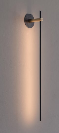 Alondra Indoor Wall Sconce in Blackened Steel & Brass by Nuumbra