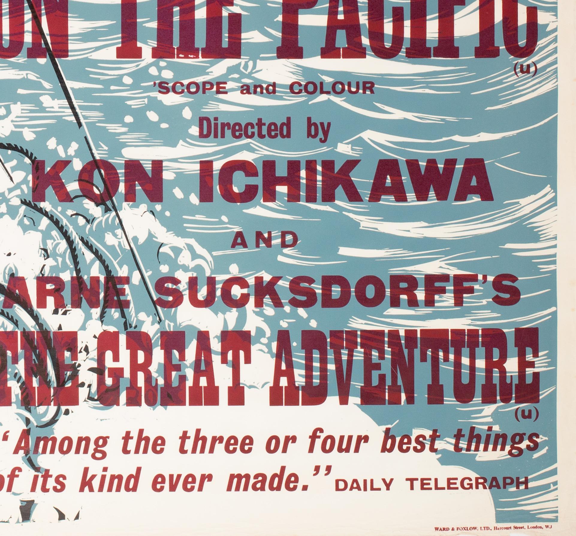 Affiche du film Quad Alone on the Pacific de l'Académie du cinéma de Londres (Alone on the Pacific), 1967, Strausfeld en vente 2