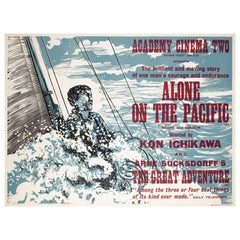 Alone on the Pacific 1967 Academy Cinema London UK Quad Film Poster, Strausfeld