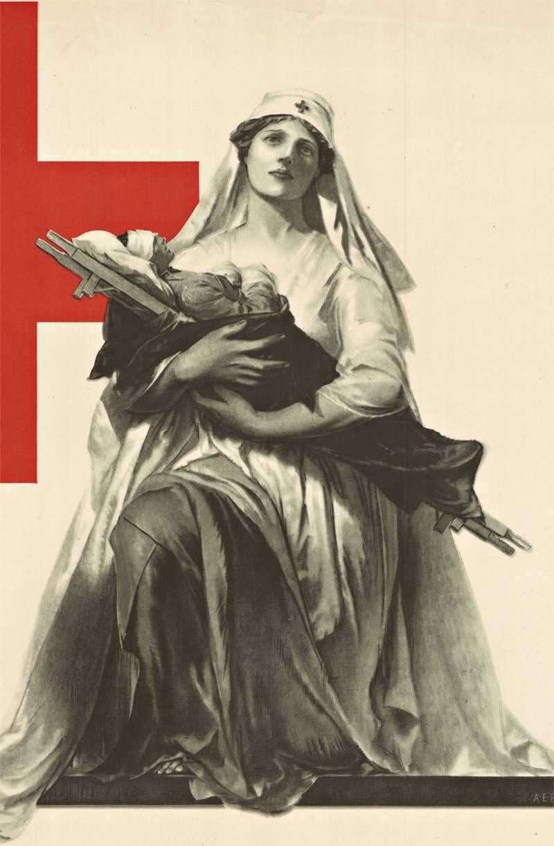 Original Originalplakat „The Greatest Mother in the World“ aus dem Zweiten Weltkrieg (Beige), Portrait Print, von Alonzo Earl Foringer