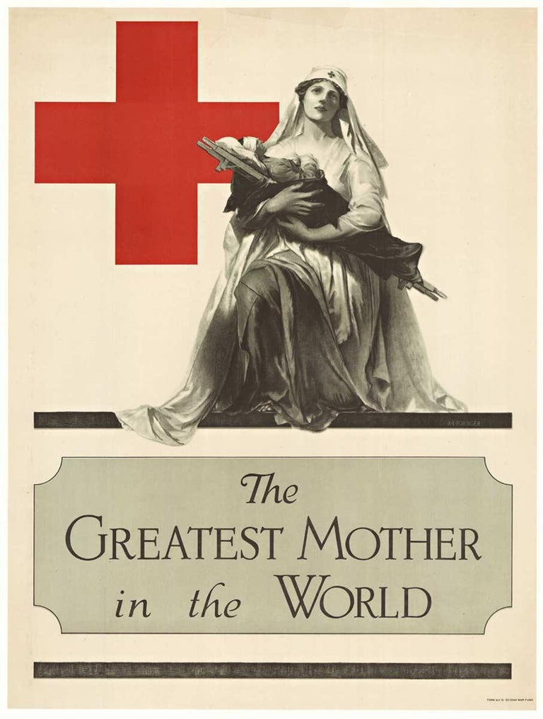 Alonzo Earl Foringer Portrait Print - Original 'The Greatest Mother in the World' vintage World War poster