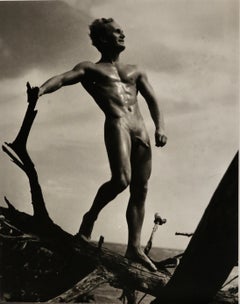 LON OF NY ALONZO HANAGAN RARE 1940 VINTAGE MALE NUDE PHOTOGRAPH JACK DEAL