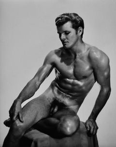 LON OF NY ALONZO HANAGAN RARE 1950 VINTAGE MALE NUDE PHOTOGRAPH FRED REGAN
