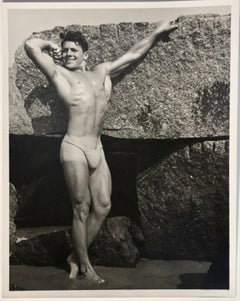 LON OF NY ALONZO HANAGAN RARE 1950 VINTAGE MALE NUDE PHOTOGRAPH JACK DE MARCO
