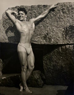 LON OF NY ALONZO HANAGAN RARE 1950 VINTAGE MALE NUDE PHOTOGRAPH JACK DE MARCO