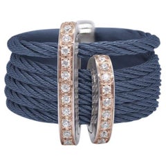 Alor 18k Gold & Diamonds Blueberry Cable Double Arch Twist Ring 02-24-1512-11