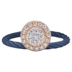 Alor 18k Rose Gold & Diamonds Blueberry Cable Elevated Ring 02-24-1022-11