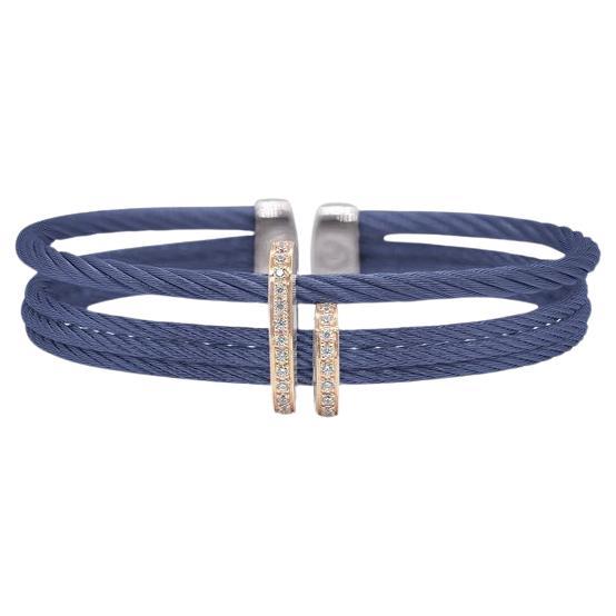 Alor Blueberry Cable Double Arch Over Twist Cuff 04-24-1312-11 For Sale