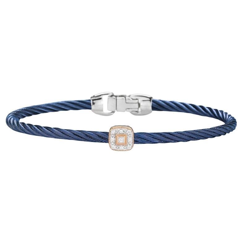 Alor Blueberry Cable Essential Stackable Bracelet 04-24-S914-11 For Sale