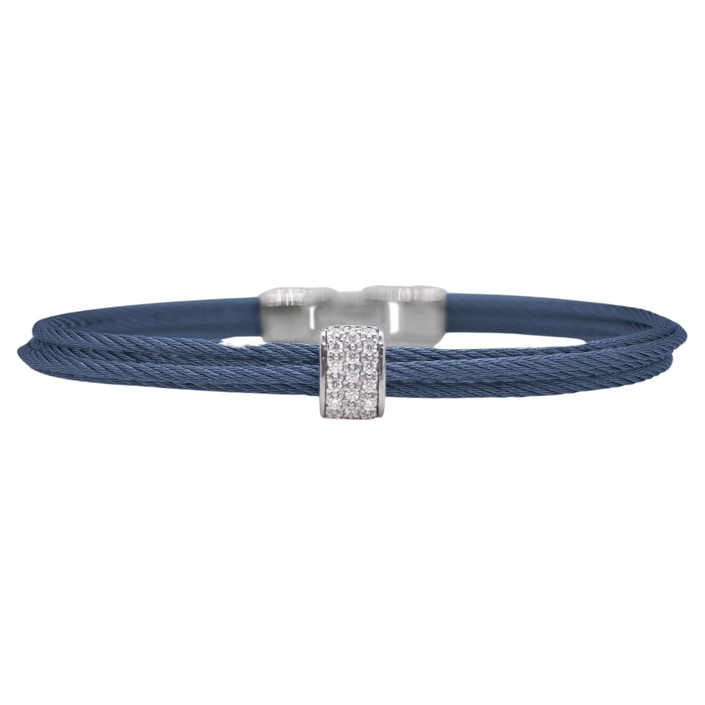 Alor Blueberry Cable Single Simple Stack Bracelet 04-28-S400-11 For Sale