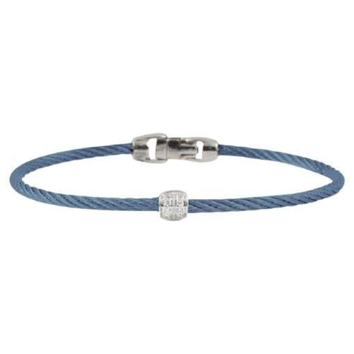 Alor Caribbean Blue Cable Station Bracelet 04-28-S917-11 en vente