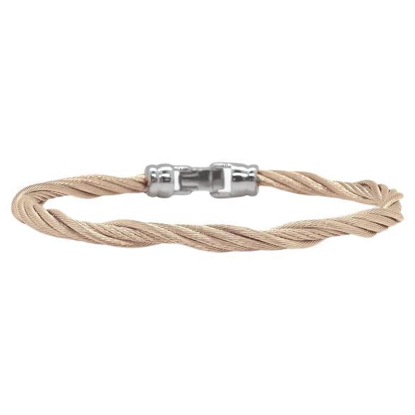 Alor Carnation Cable Modern Twist Bracelet 04-25-1402-00 For Sale