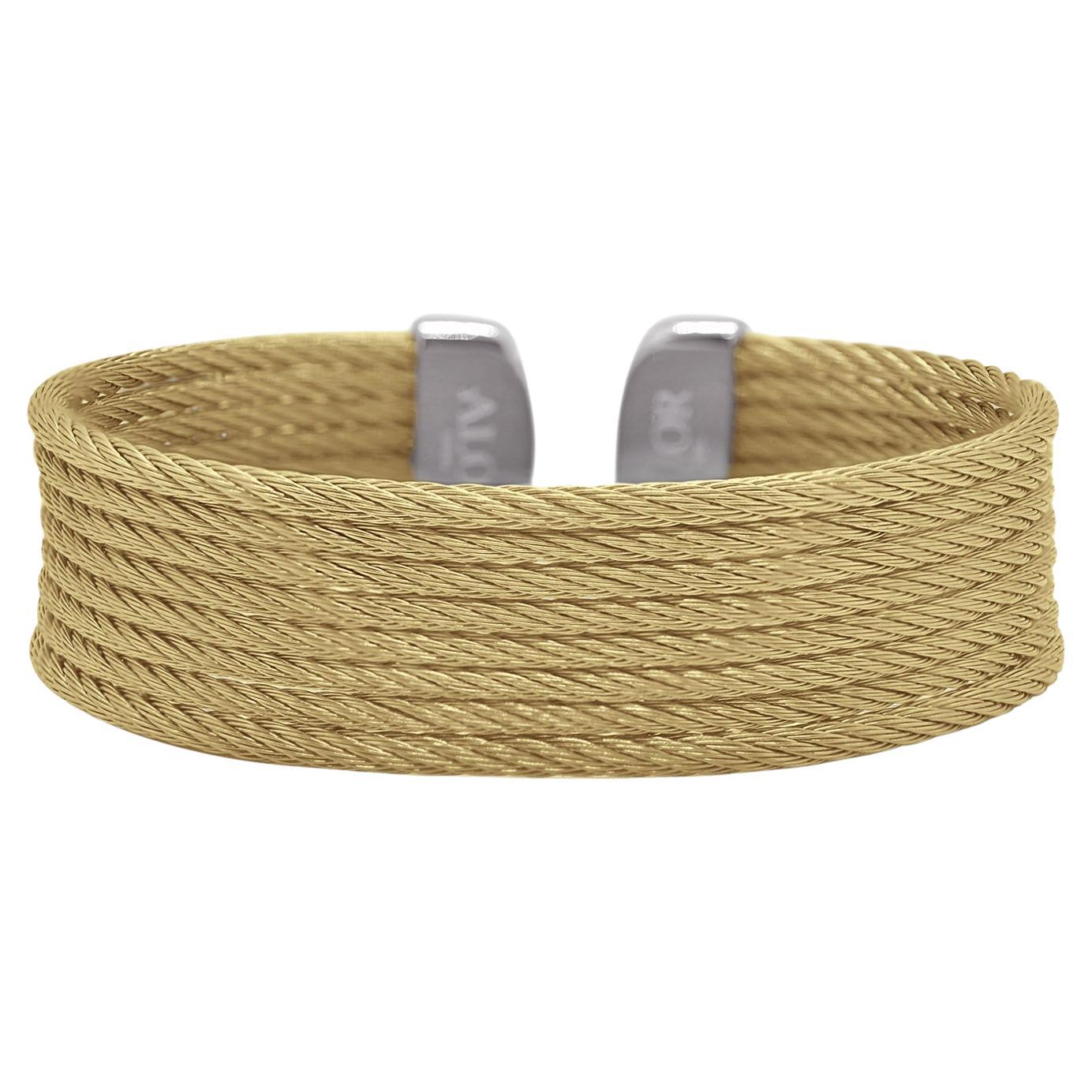 Alor Yellow Cable Cuff Essentials 8-Row Cuff 04-17-B608-00 For Sale