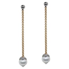 Alor Yellow & Sterling Silver Pearl Dangle Earrings 03-37-P222-00