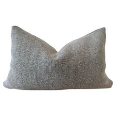 Alora Heavy Woven Textured Linen Pillow in Flax