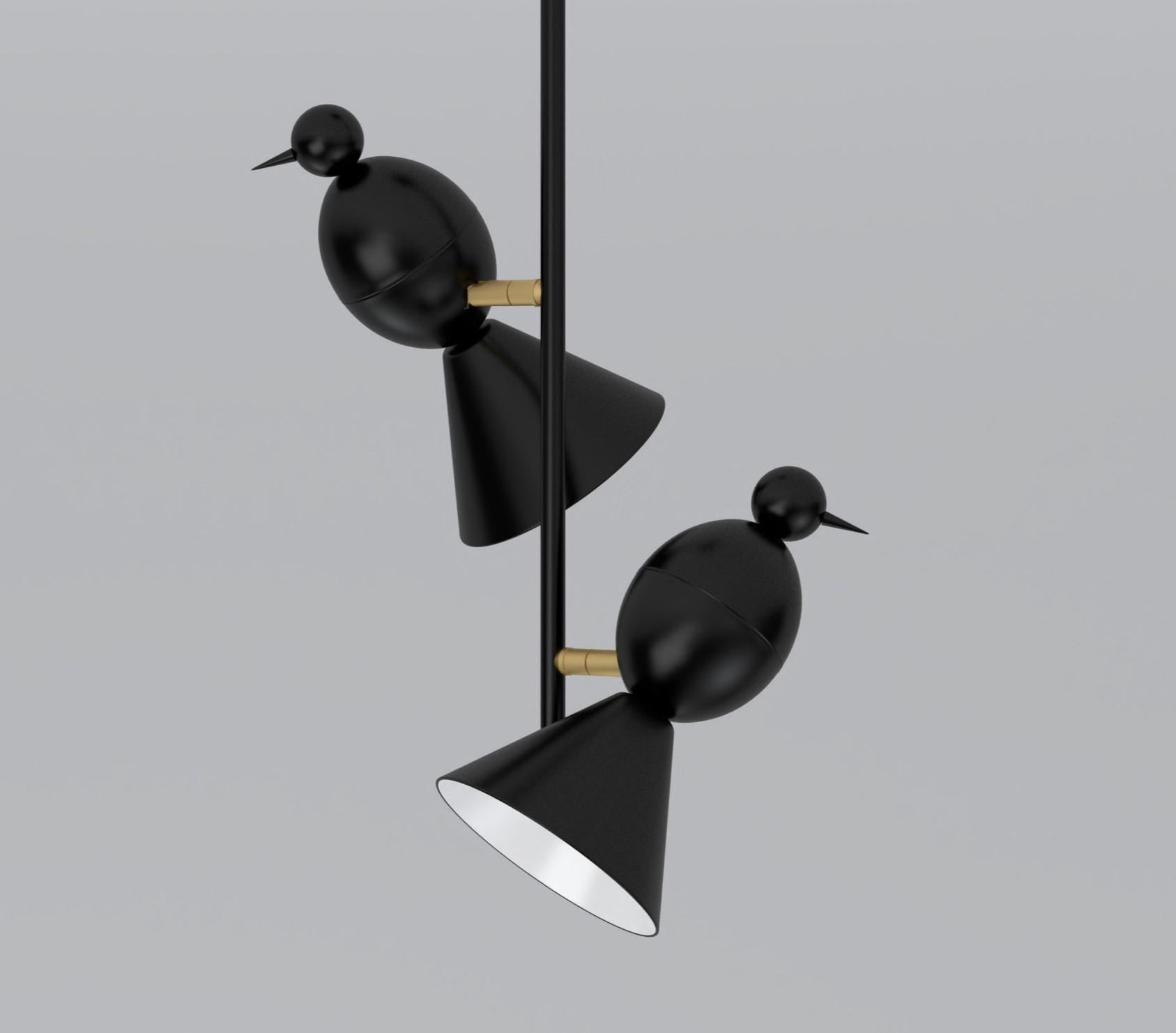 Postmoderno Plafoniera Alouette 2 Birds I di Atelier Aerti in vendita