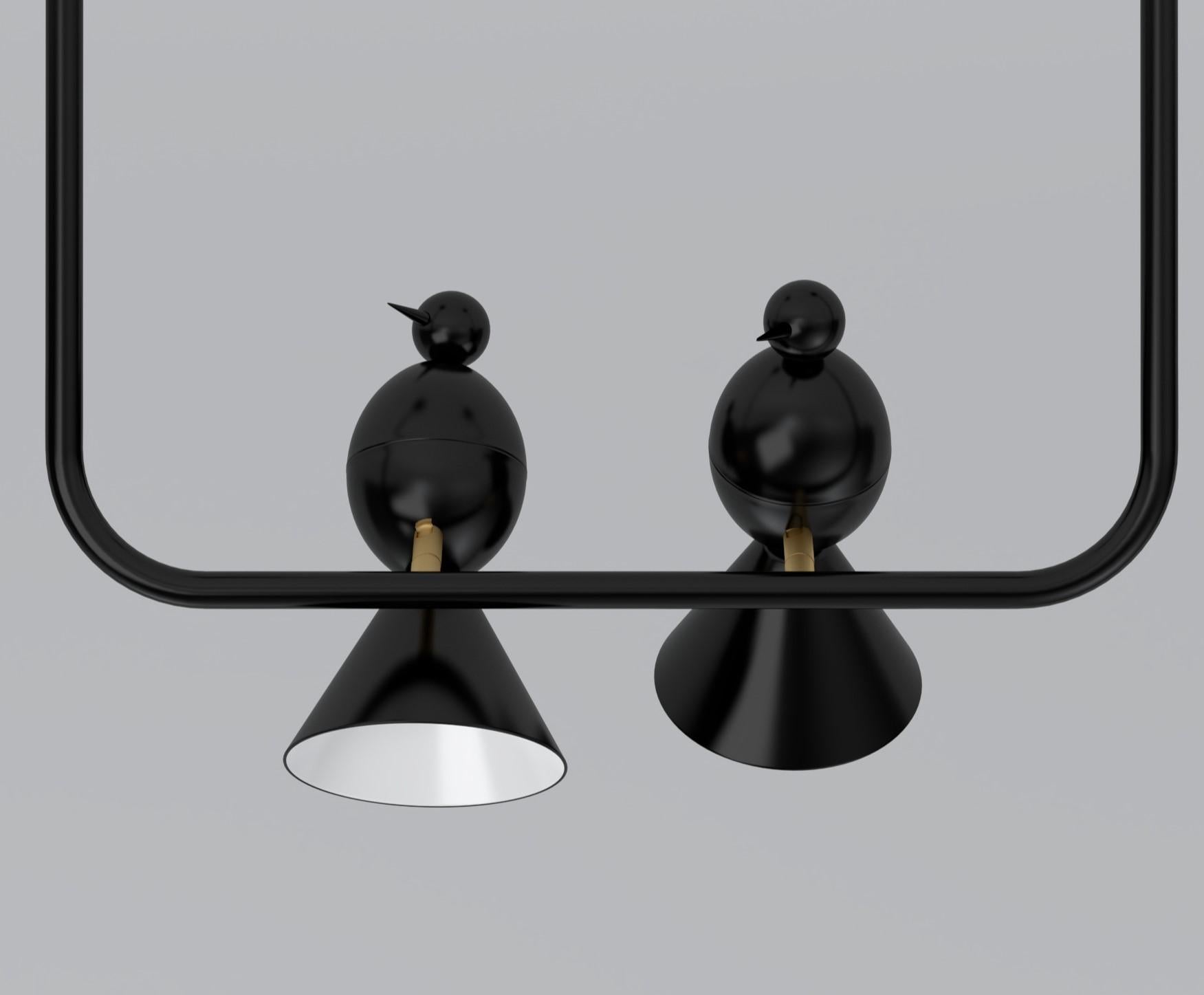 Lámpara de techo Alouette 2 Birds U de Atelier Areti Posmoderno en venta