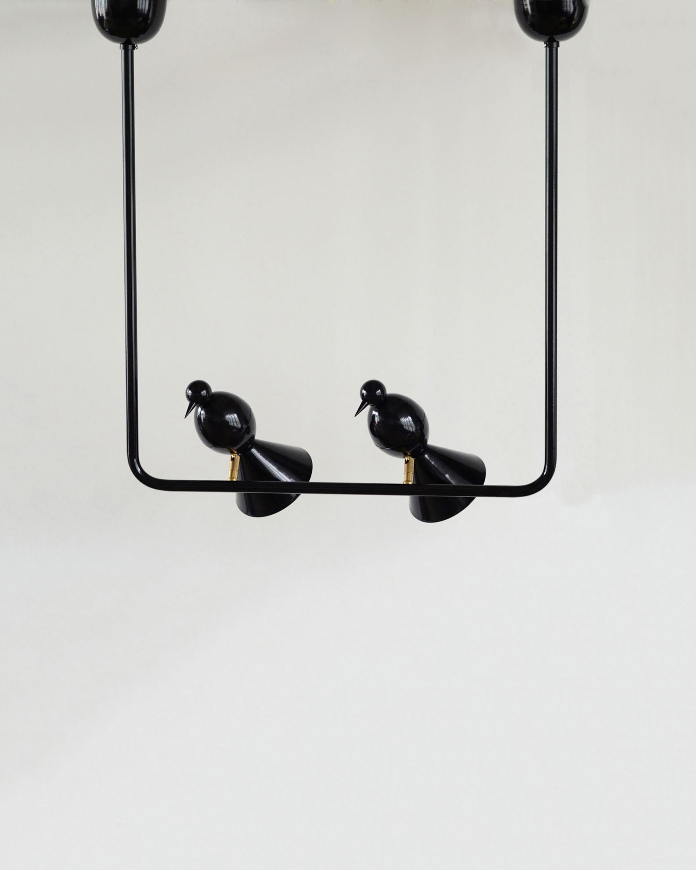 Tedesco Plafoniera a U Alouette 2 Birds di Atelier Ati in vendita