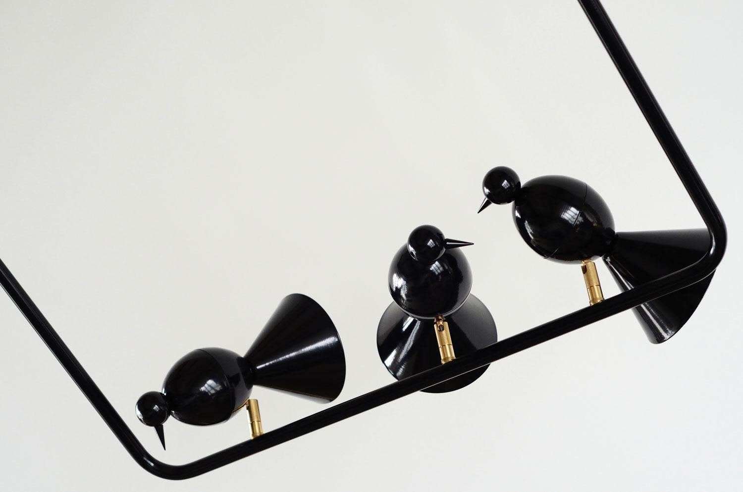 Contemporary Alouette 3 Birds U Ceiling Light by Atelier Areti For Sale