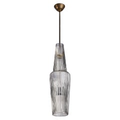 Aloys Ferdinand Gangkofner, lámpara colgante, cristal, latón, Alemania, década de 1950