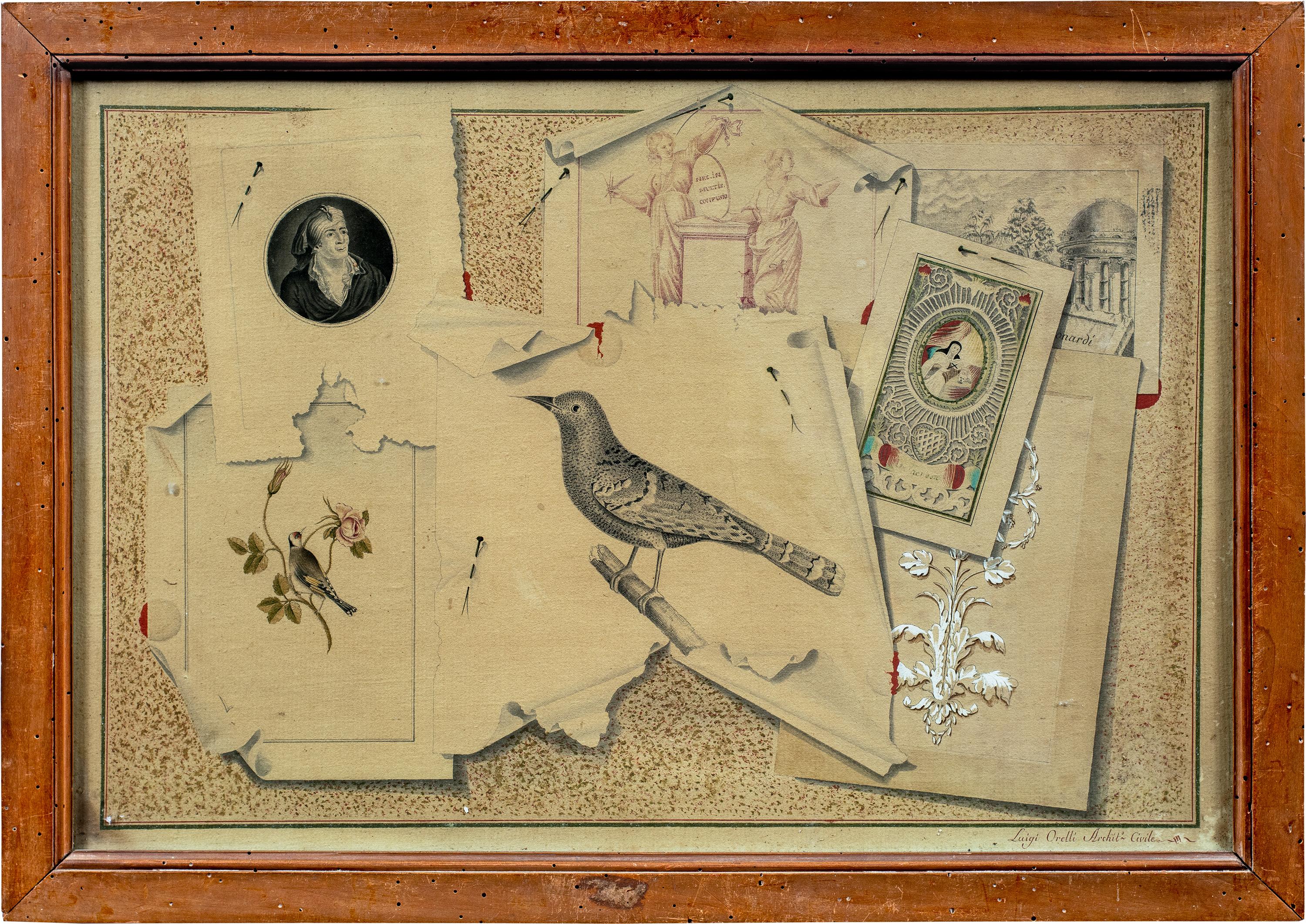 Aloys Orelli - 19th century still life painting - Trompe l’oeil