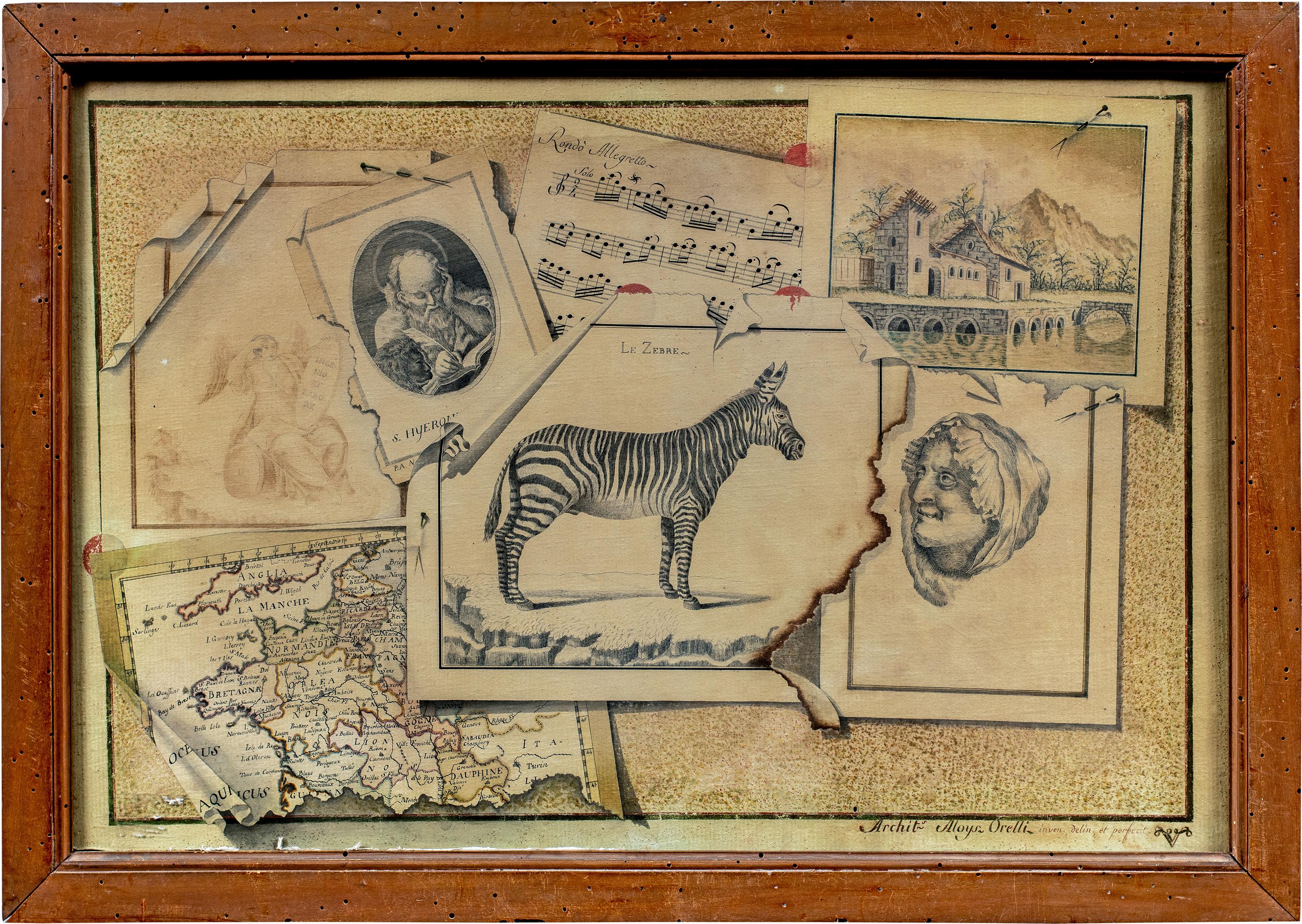 Aloys Orelli - 19th century still life painting - Trompe l’oeil